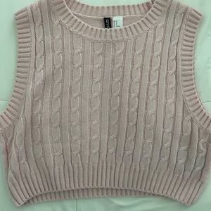 H&M Divided Collection Baby Pink Sweater Vest Size: M